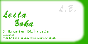 leila boka business card